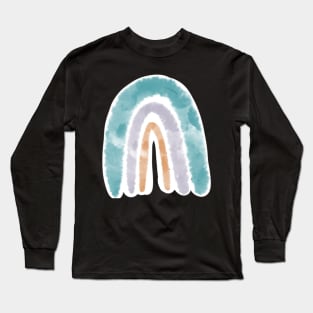 Teal Orange and Purple Rainbow Long Sleeve T-Shirt